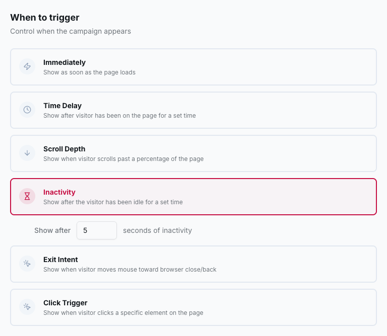 Six triggers